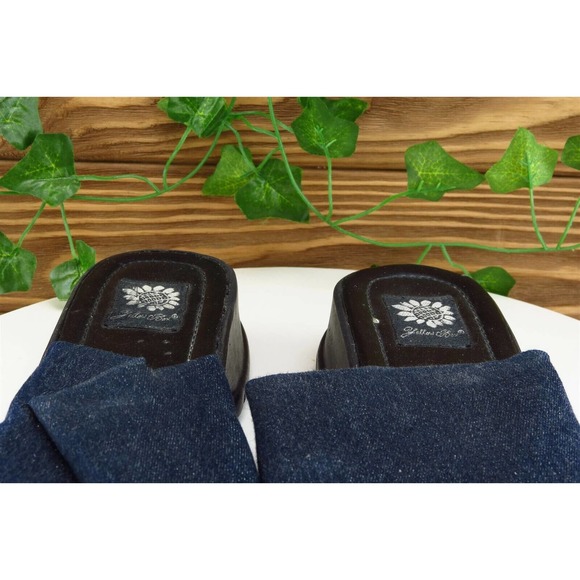 Yellow Box Sz 8.5 M Blue Slide Fabric Women Sandals‎ - Picture 3 of 7